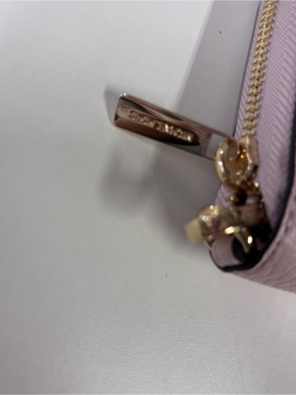 Michael Kors Blush Pink Zip Wallet with Gold Hardware + wristlet - Picture 7 of 8